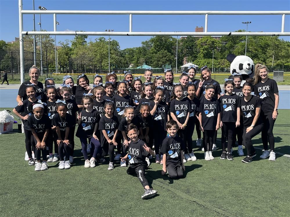 This is a picture of the students on our dance and cheer team. 